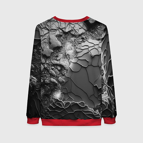 Женский свитшот Baldurs Gate 3 logo dark / 3D-Красный – фото 2