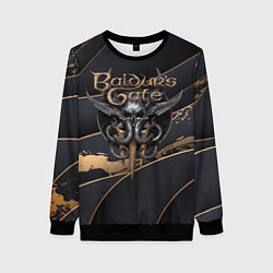 Свитшот женский Baldurs Gate 3 logo dark logo, цвет: 3D-черный