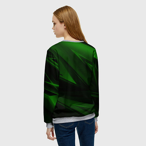 Женский свитшот Doug Brawl stars dark green / 3D-Меланж – фото 4