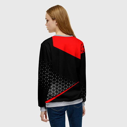 Женский свитшот Lexus - red sportwear / 3D-Меланж – фото 4