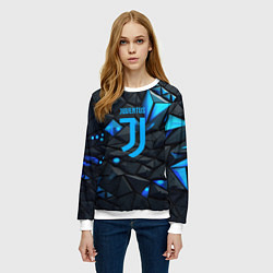 Свитшот женский Blue logo Juventus, цвет: 3D-белый — фото 2