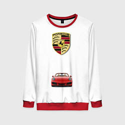 Свитшот женский Porsche car, цвет: 3D-красный
