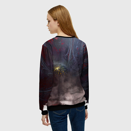 Женский свитшот Baldurs gate 3 Лаэзель / 3D-Черный – фото 4