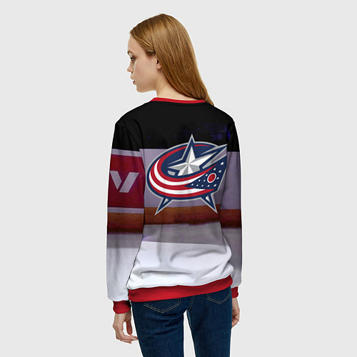 Женский свитшот Sergey Bobrovsky - goalkeeper - Columbus blue jack / 3D-Красный – фото 4