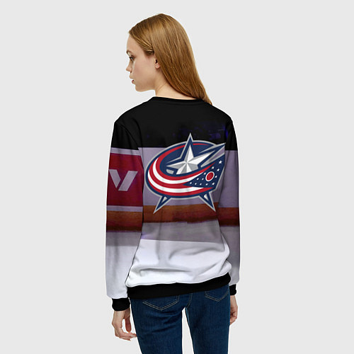 Женский свитшот Sergey Bobrovsky - goalkeeper - Columbus blue jack / 3D-Черный – фото 4