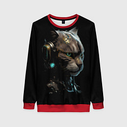 Женский свитшот Кибер кот