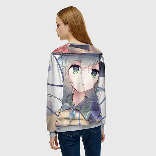 Женский свитшот Touhou Project Улыбающаяся Койши Комейдзи / 3D-Меланж – фото 4