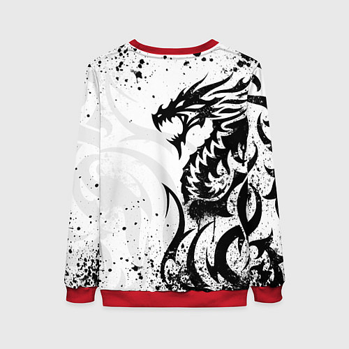 Женский свитшот Балдурс гейт 3 - дракон / 3D-Красный – фото 2