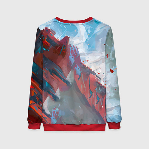 Женский свитшот Аска Еванеглион / 3D-Красный – фото 2