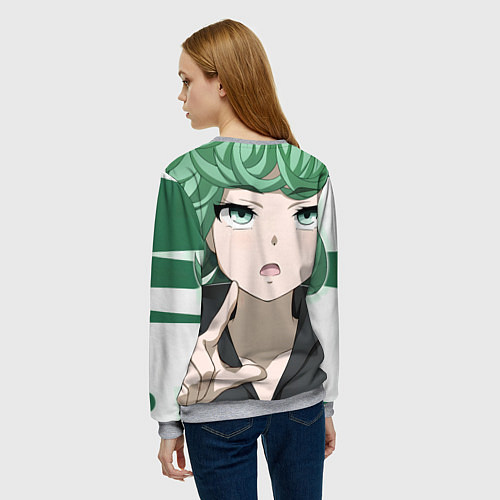Женский свитшот One Punch Man Тацумаки / 3D-Меланж – фото 4