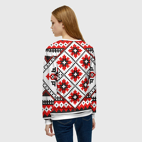 Женский свитшот Удмурт мода / 3D-Белый – фото 4