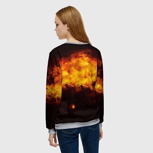 Женский свитшот Оппенгеймер и его детище / 3D-Меланж – фото 4