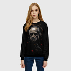 Свитшот женский Дон Вито Корлеоне крестный отец, цвет: 3D-черный — фото 2