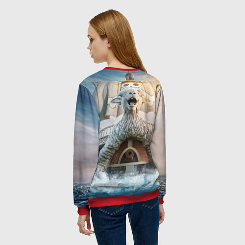 Женский свитшот Корабль One piece / 3D-Красный – фото 4