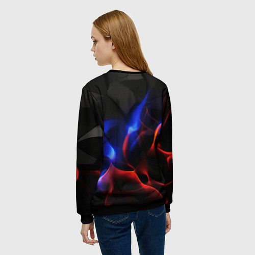 Женский свитшот Starfield red logo / 3D-Черный – фото 4