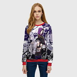 Свитшот женский Троица - Темный дворецкий, цвет: 3D-красный — фото 2