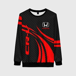 Свитшот женский Honda CR-V - красный и карбон, цвет: 3D-черный