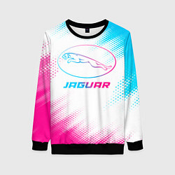 Свитшот женский Jaguar neon gradient style, цвет: 3D-черный