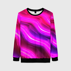 Свитшот женский Розовая объемная абстракция, цвет: 3D-черный