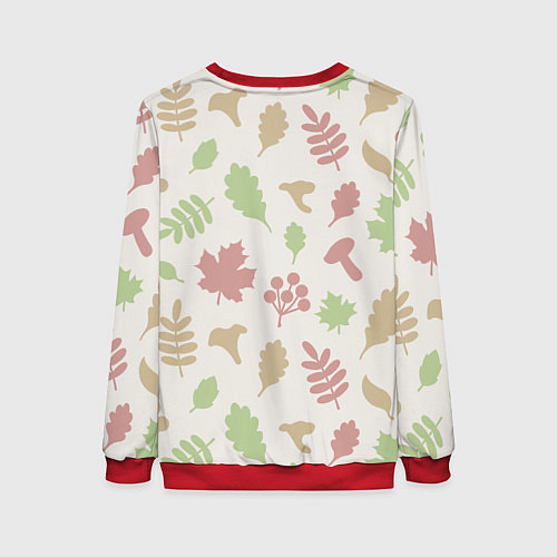 Женский свитшот Осень - бежевый 3 / 3D-Красный – фото 2
