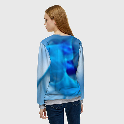 Женский свитшот Half life blue storm / 3D-Меланж – фото 4