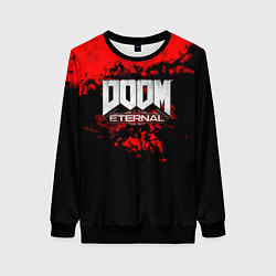 Свитшот женский Doom blood game, цвет: 3D-черный
