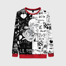 Свитшот женский Lil peep logo rap, цвет: 3D-красный