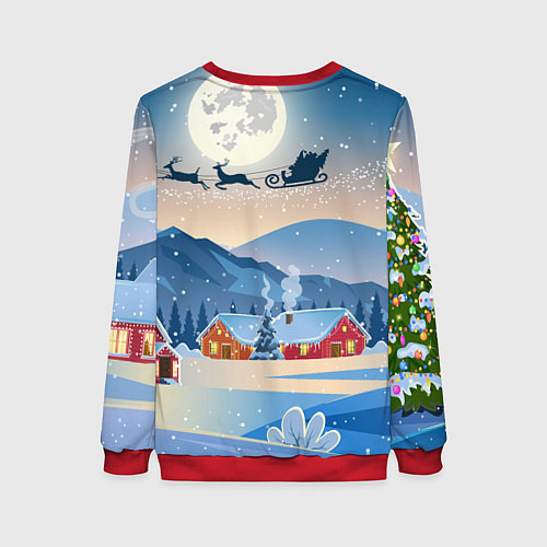 Женский свитшот Новогодний дракон 2024 / 3D-Красный – фото 2