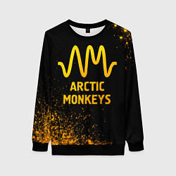 Свитшот женский Arctic Monkeys - gold gradient, цвет: 3D-черный