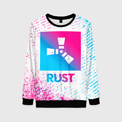 Свитшот женский Rust neon gradient style, цвет: 3D-черный