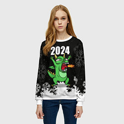 Свитшот женский Очередной Новый год, цвет: 3D-белый — фото 2