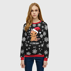 Свитшот женский Дракон с кофе, цвет: 3D-красный — фото 2