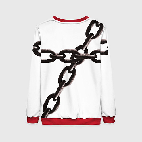 Женский свитшот Цепью скованы / 3D-Красный – фото 2