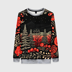 Женский свитшот Новогодняя темная ночь