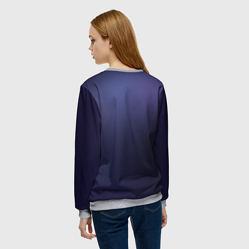 Женский свитшот Восхождение в тени - слизь / 3D-Меланж – фото 4