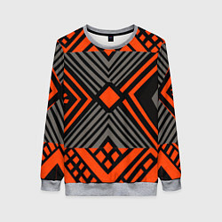 Свитшот женский Узор в этническом стиле племени масаев, цвет: 3D-меланж