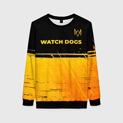 Свитшот женский Watch Dogs - gold gradient посередине, цвет: 3D-черный