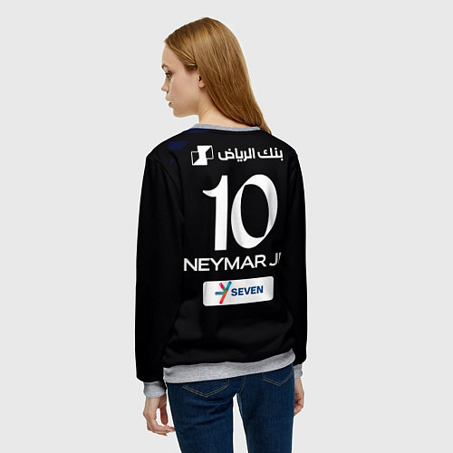 Женский свитшот Неймар форма Аль-Хиляль 23-24 третья / 3D-Меланж – фото 4