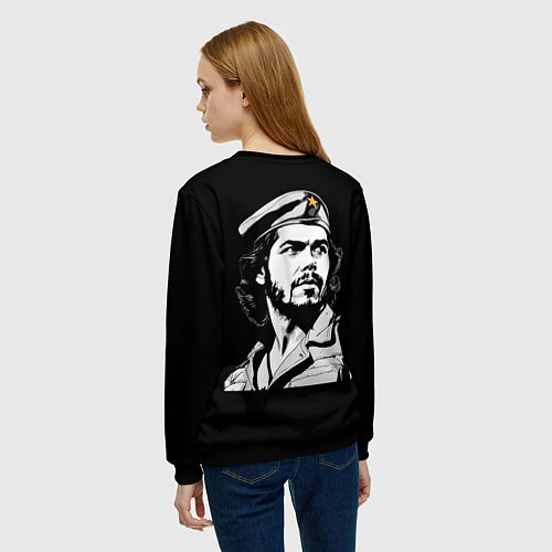 Женский свитшот Che Guevara - До победы / 3D-Черный – фото 4