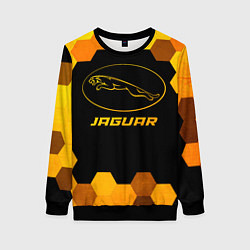 Свитшот женский Jaguar - gold gradient, цвет: 3D-черный