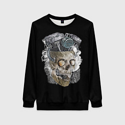 Свитшот женский Skull engine, цвет: 3D-черный