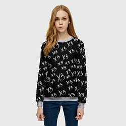 Свитшот женский Хрен знает, цвет: 3D-меланж — фото 2