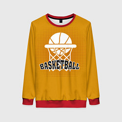 Свитшот женский Basketball - кольцо и мяч, цвет: 3D-красный