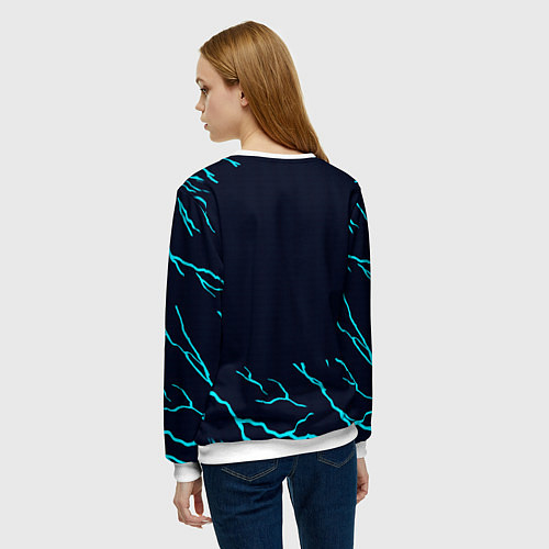 Женский свитшот Манчестер Сити форма 23-24 третья / 3D-Белый – фото 4