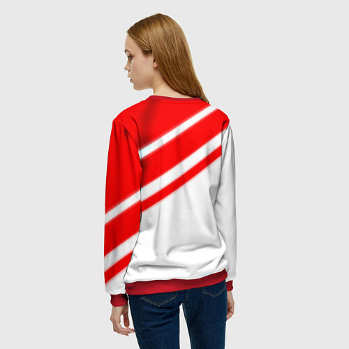Женский свитшот Герб РФ спорт / 3D-Красный – фото 4