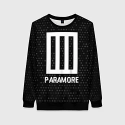 Свитшот женский Paramore glitch на темном фоне, цвет: 3D-черный