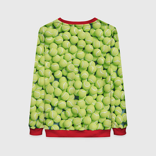Женский свитшот Много теннисных мячей / 3D-Красный – фото 2