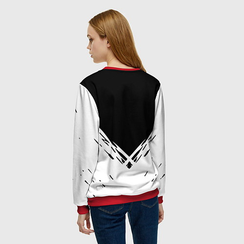 Женский свитшот BMW стильная геометрия спорт / 3D-Красный – фото 4