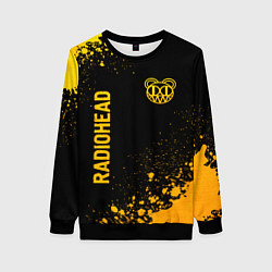 Свитшот женский Radiohead - gold gradient вертикально, цвет: 3D-черный