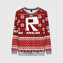 Свитшот женский Roblox christmas sweater, цвет: 3D-меланж